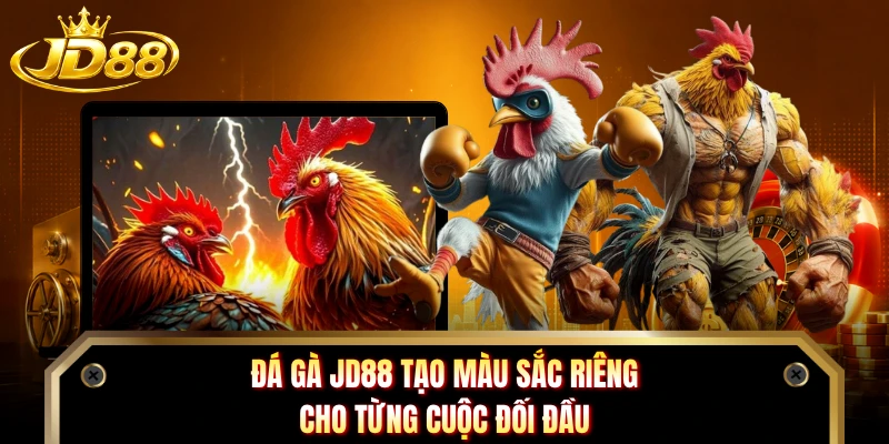 Đá gà JD88 tạo màu sắc riêng cho từng cuộc đối đầu